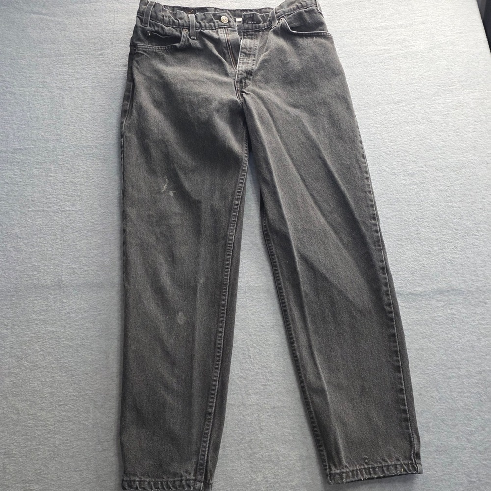 Vintage‎ Levis 550 Rare Orange Tab Relaxed Fit Tapered Leg Black Jeans 34x30